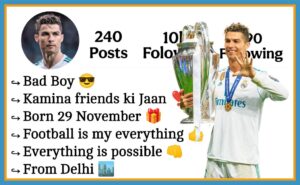 Football Bio For Instagram 