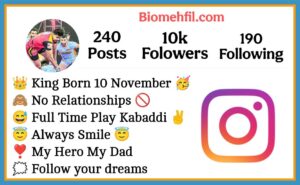 Instagram Bio For Kabaddi Lovers 