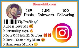 Instagram Vip Bio For Boys 