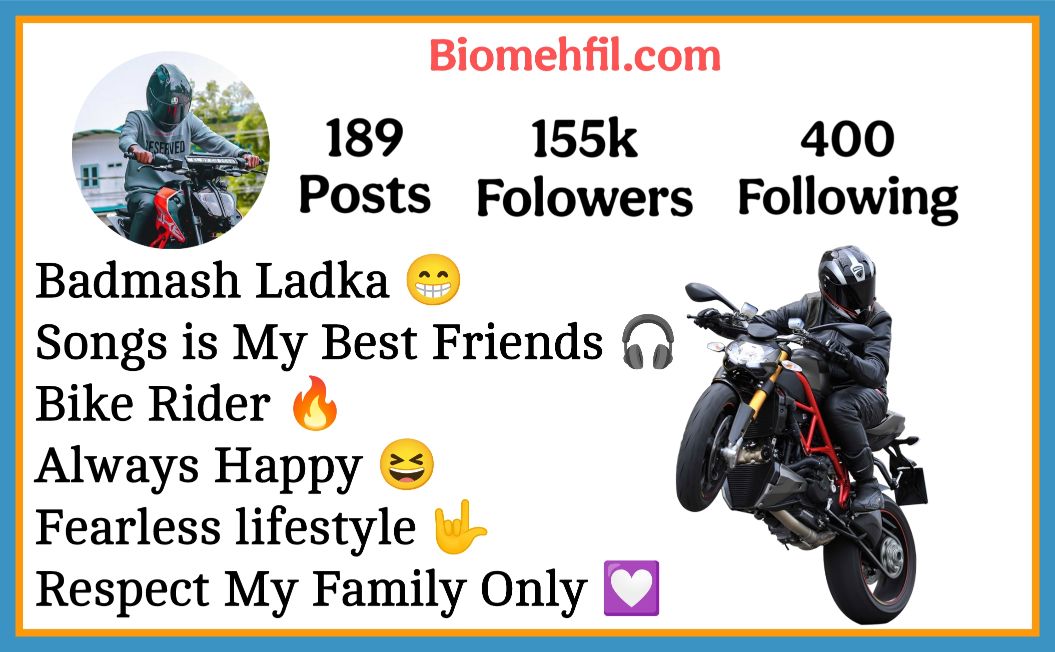 Instagram Bio For Bike Rider
