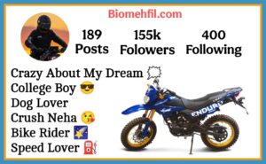 Rider Bio For Instagram 