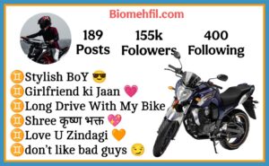 Bike Lover Instagram Bio