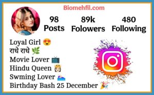 Hindu Bio For Instagram For Girls 
