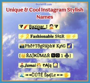 Unique & Cool Instagram Stylish Names