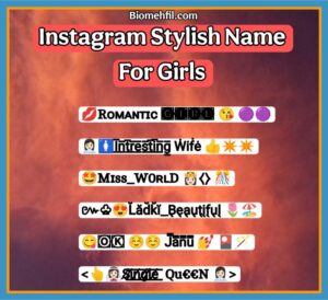 Instagram Stylish Name For Girls 
