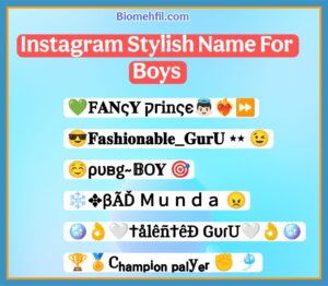 Instagram Stylish Name For Boys 