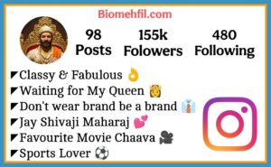 Jay Shivaji Maharaj Bio For Instagram 