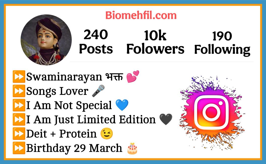 Swaminarayan Bio For Instagram With Emojis