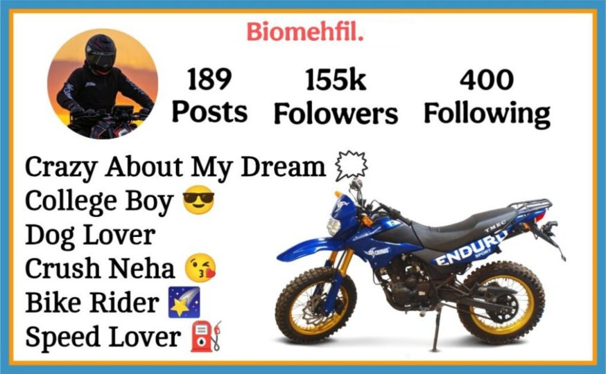 Bike Lover Bio For Instagram