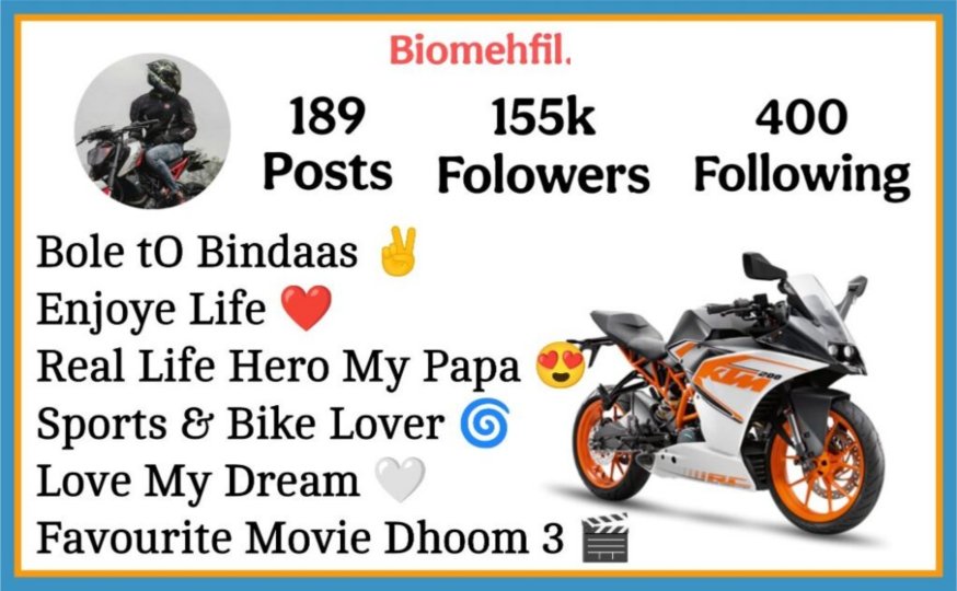 Bike Lover Bio For Instagram