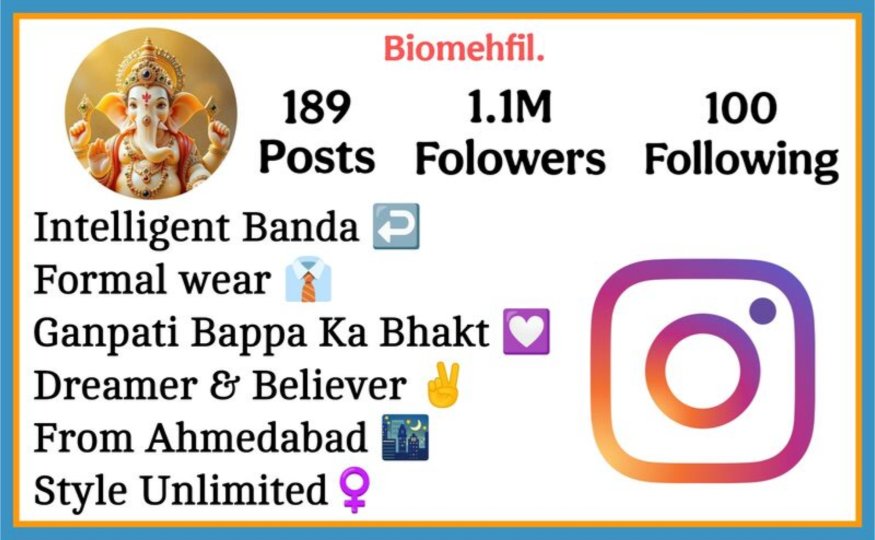 Ganpati Bappa Bio For Instagram