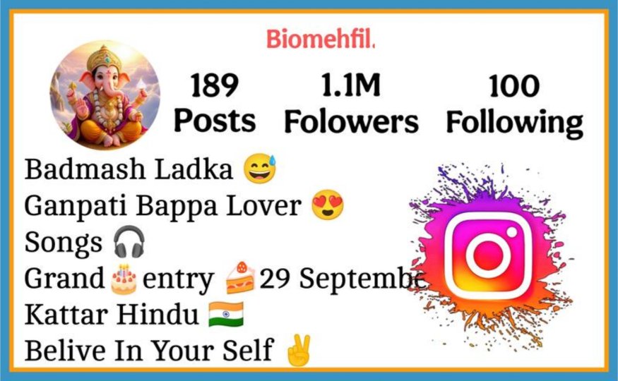 Ganpati Bappa Bio For Instagram