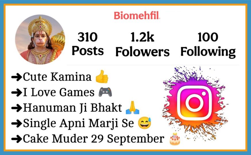 Hanuman ji Bio For Instagram