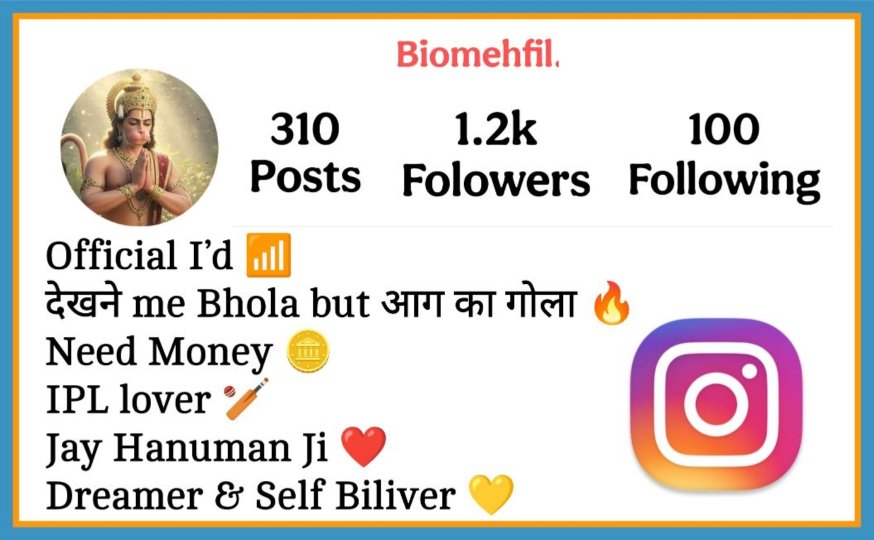 Hanuman ji Bio For Instagram 