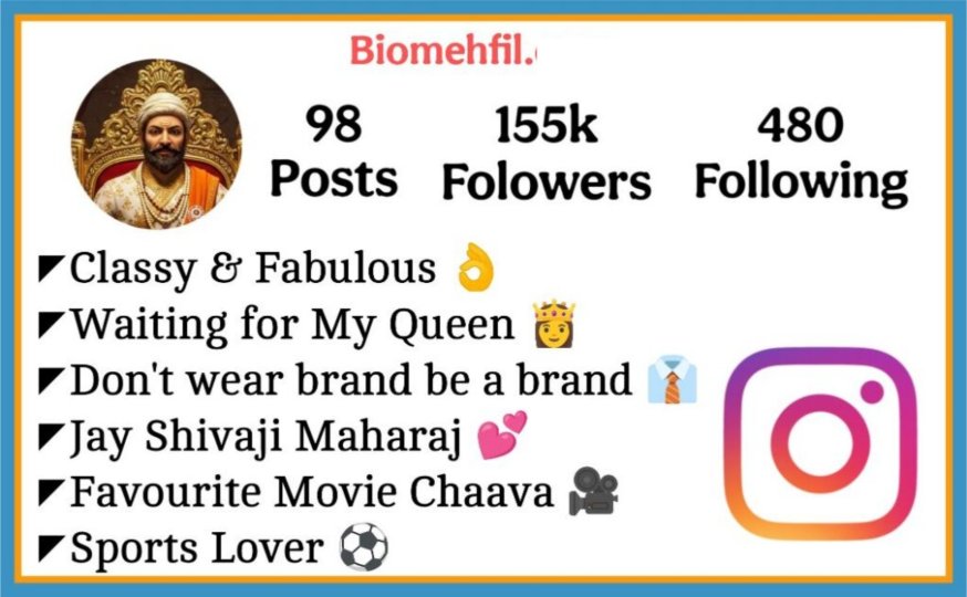 Shivaji Maharaj Bio For Instagram