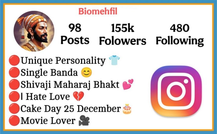 Shivaji Maharaj Bio For Instagram
