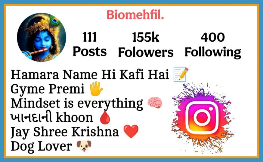 Krishna Bio For Instagram